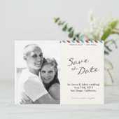 Luchtpost Foto Opslaan de Datum Aankondiging (004) (Staand voorkant)