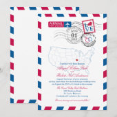 Luchtpost Missouri Wedding Kaart (Voorkant / Achterkant)