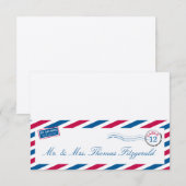 Luchtpost Tentkaart met zitplaats Kaart (Voorkant / Achterkant)