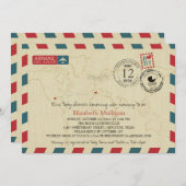 Luchtpost Texas / SPANJE | Baby Shower Kaart (Voorkant / Achterkant)