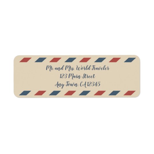 luchtpoststaven, reisindustrie etiket (Voorkant)