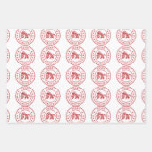  luchtpostzegels inpakpapier vellen (Voorkant)