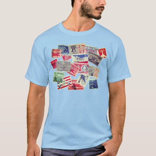  luchtpostzegels Unisex T-Shirt (Voorkant)