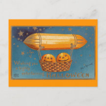 luchtschip Halloween/Briefkaart Zeppelin