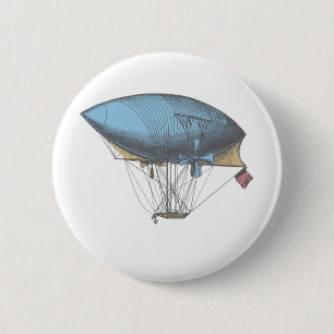 luchtschip met kleur ronde button 5,7 cm