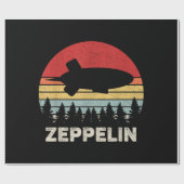 luchtschip Retro Zeppelin Shirt Cadeaupapier (Vlak)