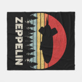 luchtschip Retro Zeppelin Shirt Fleece Deken (Voorkant (Horizontaal))