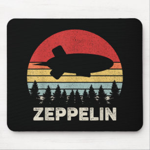  luchtschip Retro Zeppelin Shirt Muismat