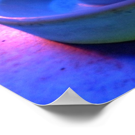 Luchtsleuteltafel en -mallet met neonverlichting poster (Hoek)