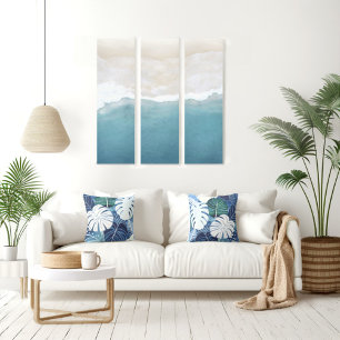Luchtstrand Zand 3 Paneel Canvas Print