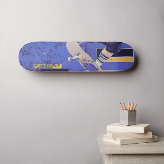Luchttijd - Skateboarder Skateboard (Muurkunst (Horizontaal))