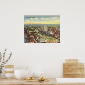LuchtUitzicht Savannah GA retro Poster (Keuken)