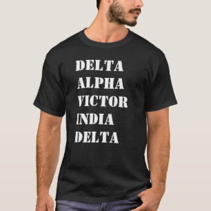 Luchtvaart Alfabet Fonetisch Aangepast T-shirt