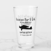 Luchtvaart Bar & Grill Bierbril Glas (Achterkant)