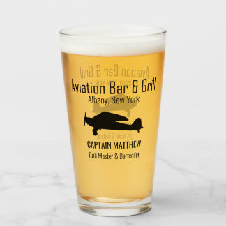Luchtvaart Bar & Grill Bierbril Glas