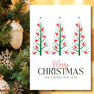 Luchtvaart kerstboom vliegtuig minimalistische fot feestdagenkaart