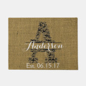 Luchtvaart Monogram Deurmat letter A Vliegtuigen (Voorkant)