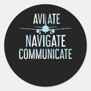 Luchtvaart Ronde Sticker