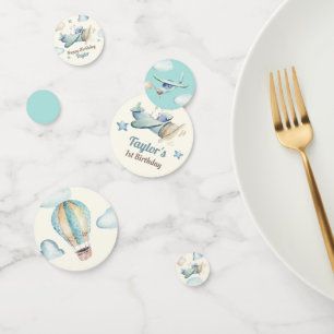 Luchtvaart Thema Peuter Jongen Verjaardag Confetti