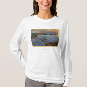 Luchtvaart van Golden Gate Bridge & Bay Area T-shirt