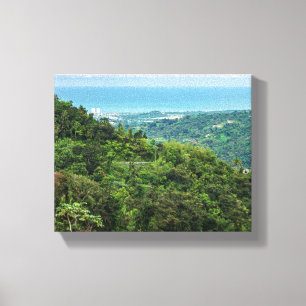 Luchtvaart van het kustgebied puerto-rico te el yu canvas afdruk