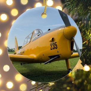 Luchtvaart Vliegtuig Foto Kerst Persoonlijke Cer Keramisch Ornament