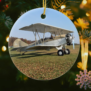 Luchtvaart Vliegtuig Foto Kerst Persoonlijke Cer Keramisch Ornament