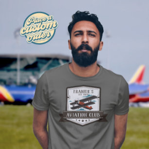 Luchtvaart Vliegtuig Pilot Club Custom T-shirt
