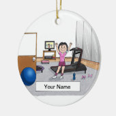 Luchtvaart - Vrouw Keramisch Ornament (Links)