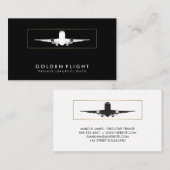 Luchtvaart zwart-wit visitekaartje (Voorkant / Achterkant)