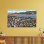 Luchtvaartdienst van het gehele centrum canvas afdruk (Insitu (Woonkamer))