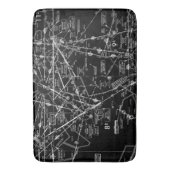 Luchtvaartgrafiek Badmat (Voorkant Verticaal)