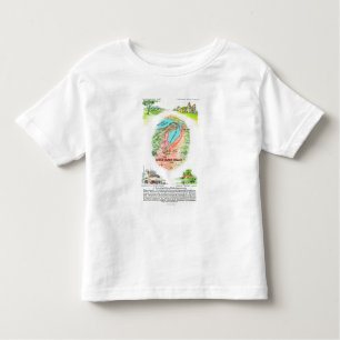 Luchtvaartkaart van Santa Clara County met sites Kinder Shirts
