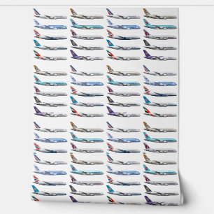 Luchtvaartmaatschappij Airbus 380 Behang