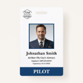 Luchtvaartmaatschappij Foto Security ID Logo Badge (Voorkant)