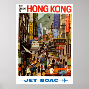 luchtvaartmaatschappij Hong Kong China Reis Poster