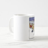 Luchtvaartmaatschappij Sleigh Security Cartoon Fun Koffiemok (Voorkant links)