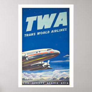 Luchtvaartmaatschappijen Vliegtuig Luchtvaart Reiz Poster