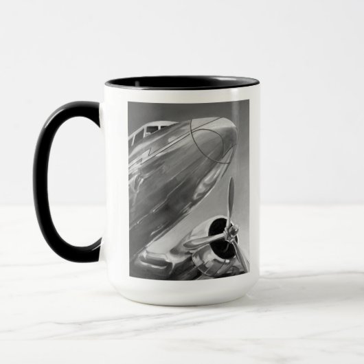 Luchtvaartpictogram: Up-Close-Uitzicht Mok (Links)