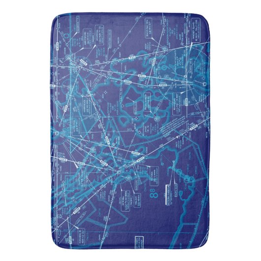 Luchtvaartschema Badmat (Voorkant Verticaal)