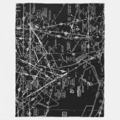 Luchtvaartschema Fleece Deken (Voorkant)