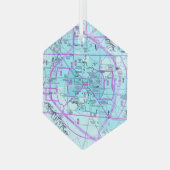 Luchtvaartschema Glas Ornament (Voorkant links)