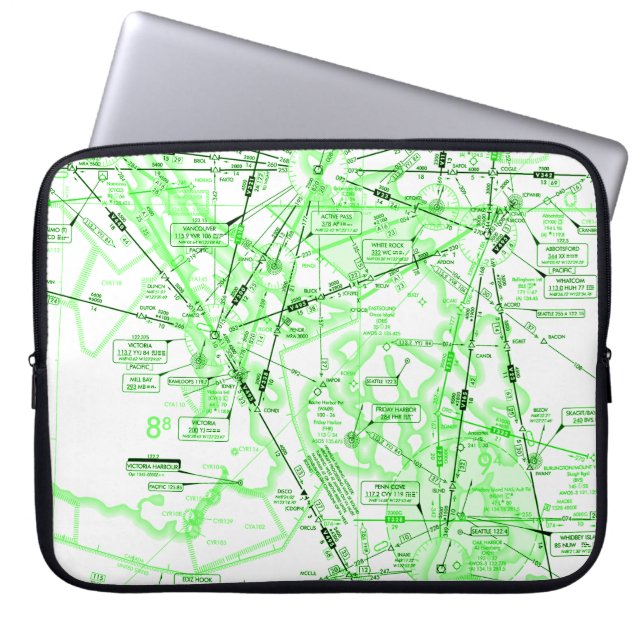 Luchtvaartschema Laptop Sleeve (Voorkant)