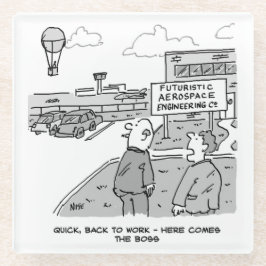 Luchtvaartschepen voor de ruimtevaart glazen onderzetter