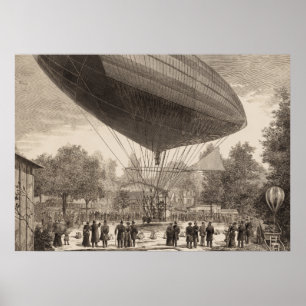 Luchtvaartschip te Auteuil Poster