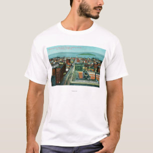 Luchtvaartschip Uitzicht van de Stad van het Gebou T-shirt
