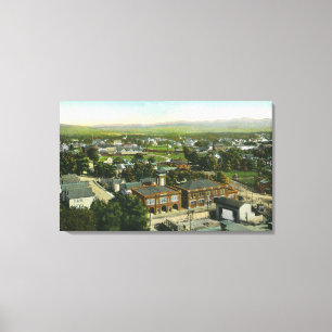 Luchtvaartstation en Uitzicht van de stad Canvas Afdruk