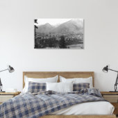 Luchtvaartstation van de stad 5 canvas afdruk (Insitu (Slaapkamer))