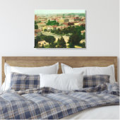 Luchtvaartstation van de stad canvas afdruk (Insitu (Slaapkamer))