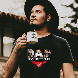 Luchtvaartuig Liefdevol Ontwerp, Papa Foto, Hart & T-shirt